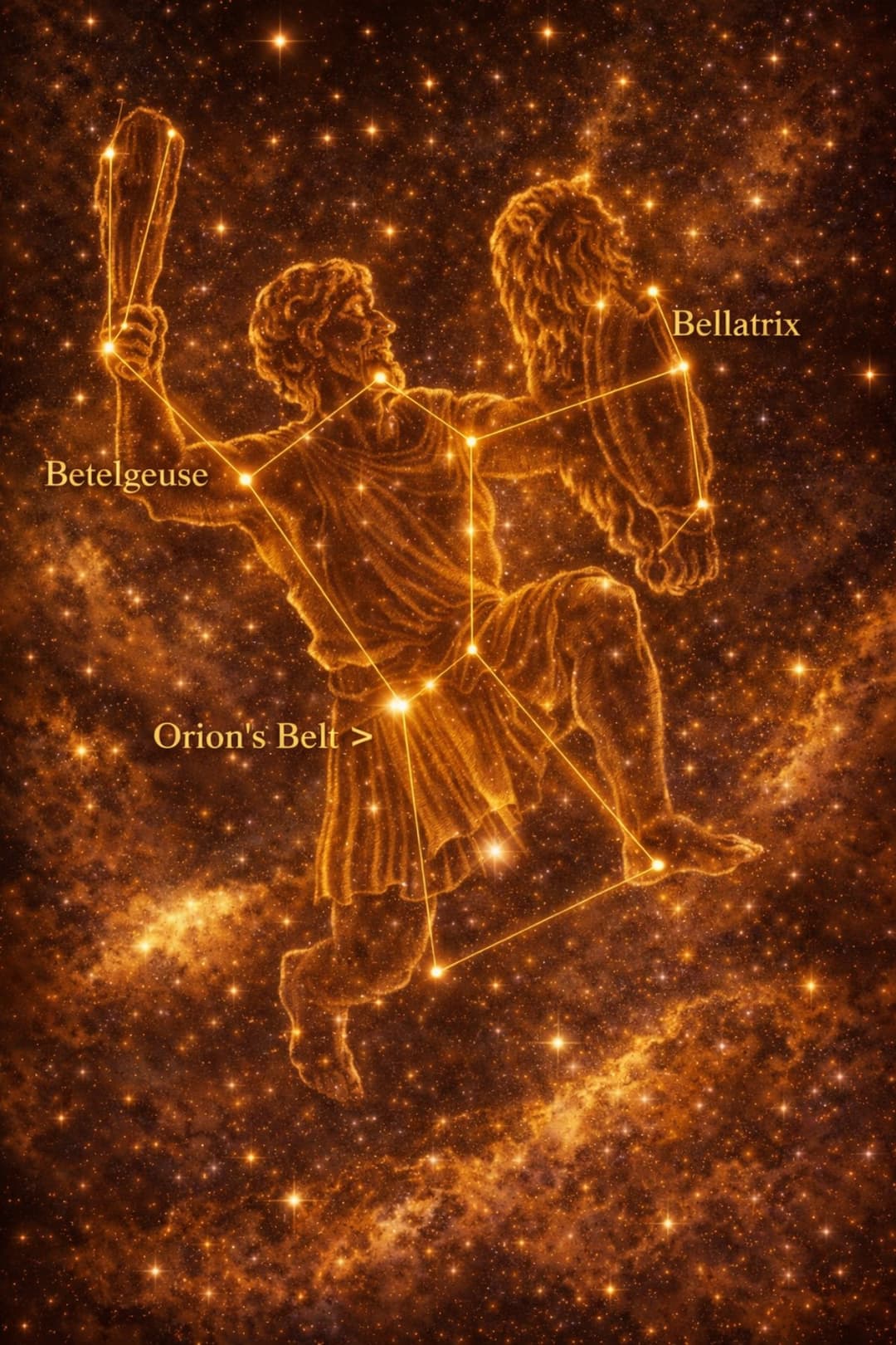 Orion Constellation mythology illustration
